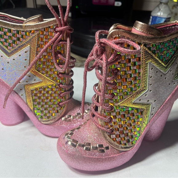 Irregular choice star platform boots milovat size 37 size US 6 pink Shoes cute - Picture 7 of 16